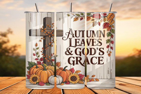 20oz Graceful Autumn Faith Tumbler Wrap