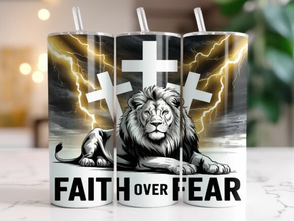 Review of Faith over Fear Lion Tumbler Wrap